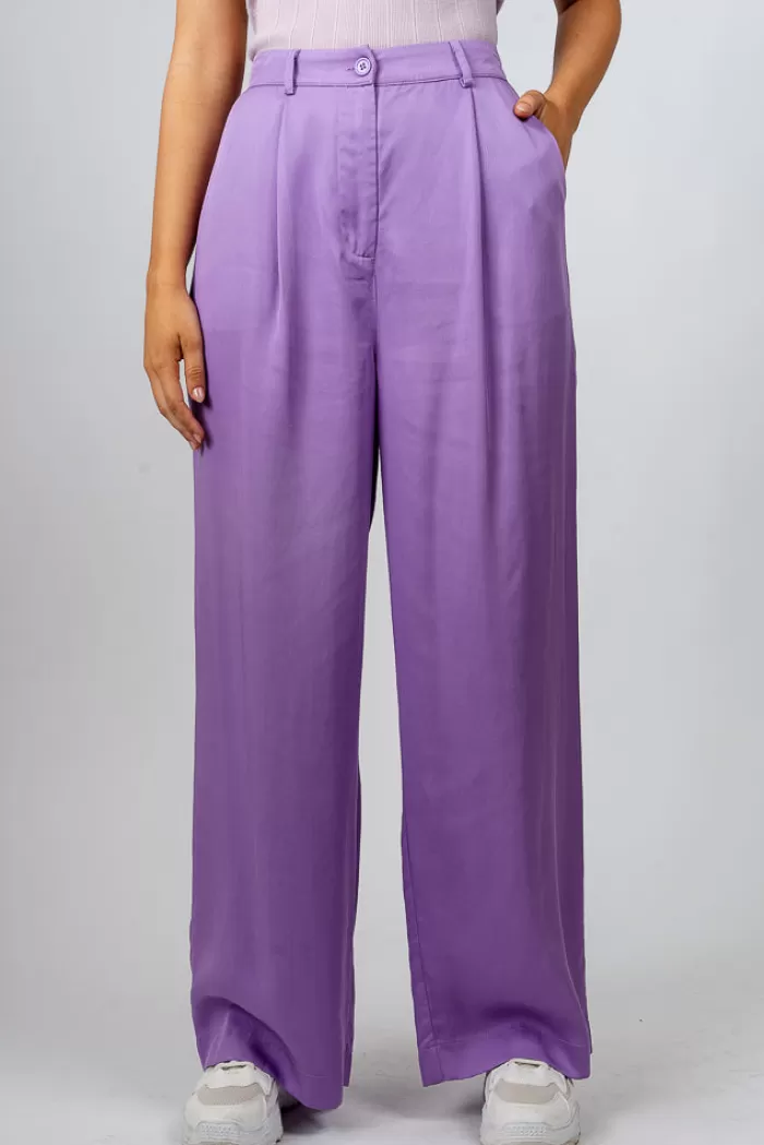 Silk & Salt roxanne tailored trousers - purple