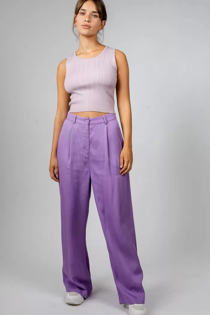 Silk & Salt roxanne tailored trousers - purple