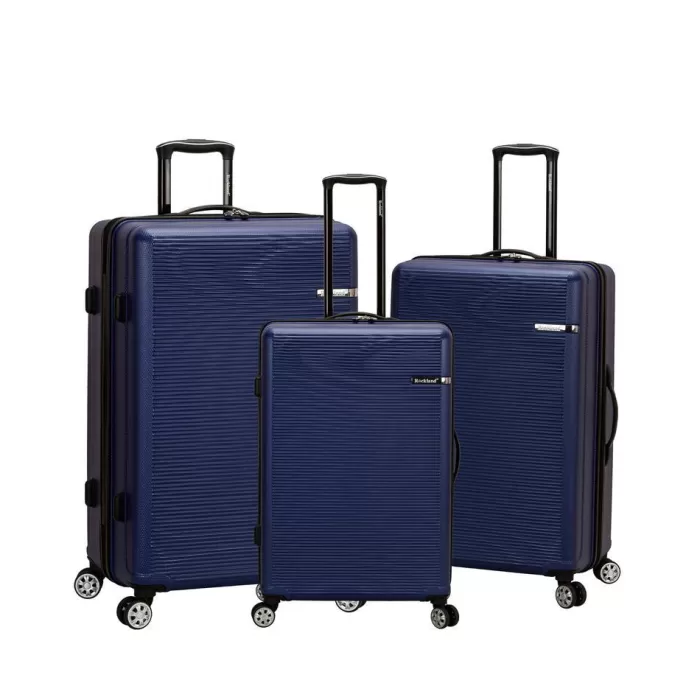 Silk & Salt Skyline 3 Pc Abs Non-Expandable LuggaSet Blue