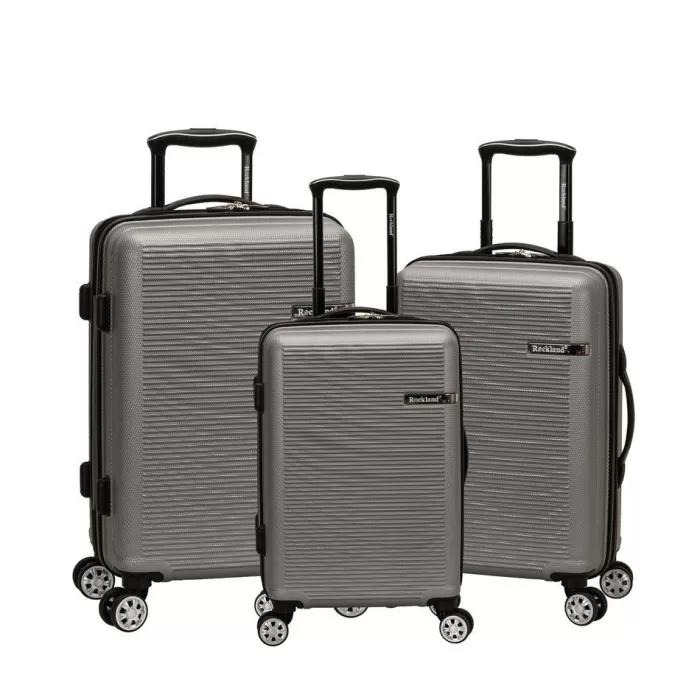 Silk & Salt Skyline 3 Pc Abs Non-Expandable LuggaSet Silver