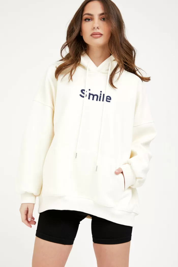 Silk & Salt smile at my hoodie - beige