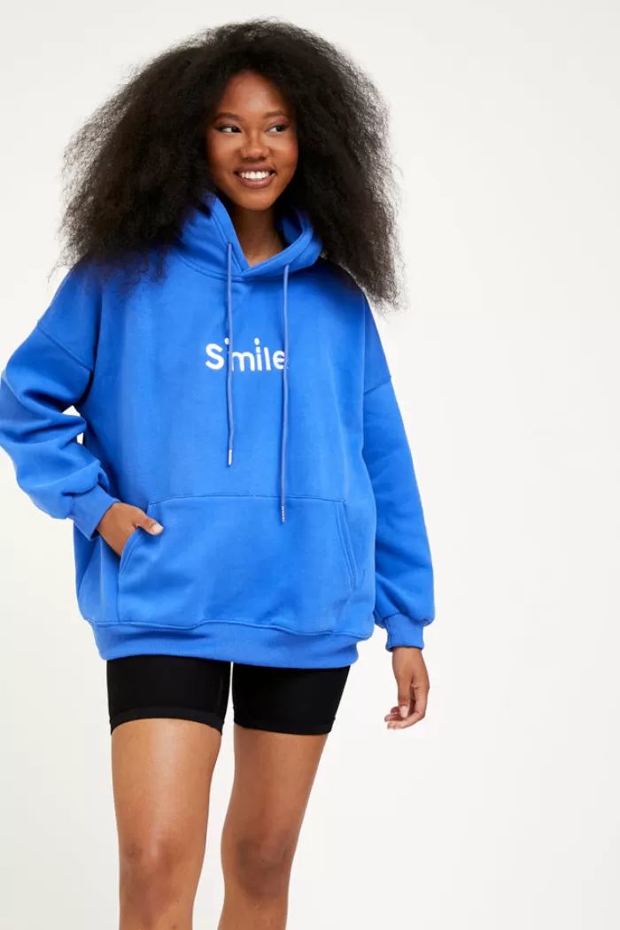 Silk & Salt smile at my hoodie - blue