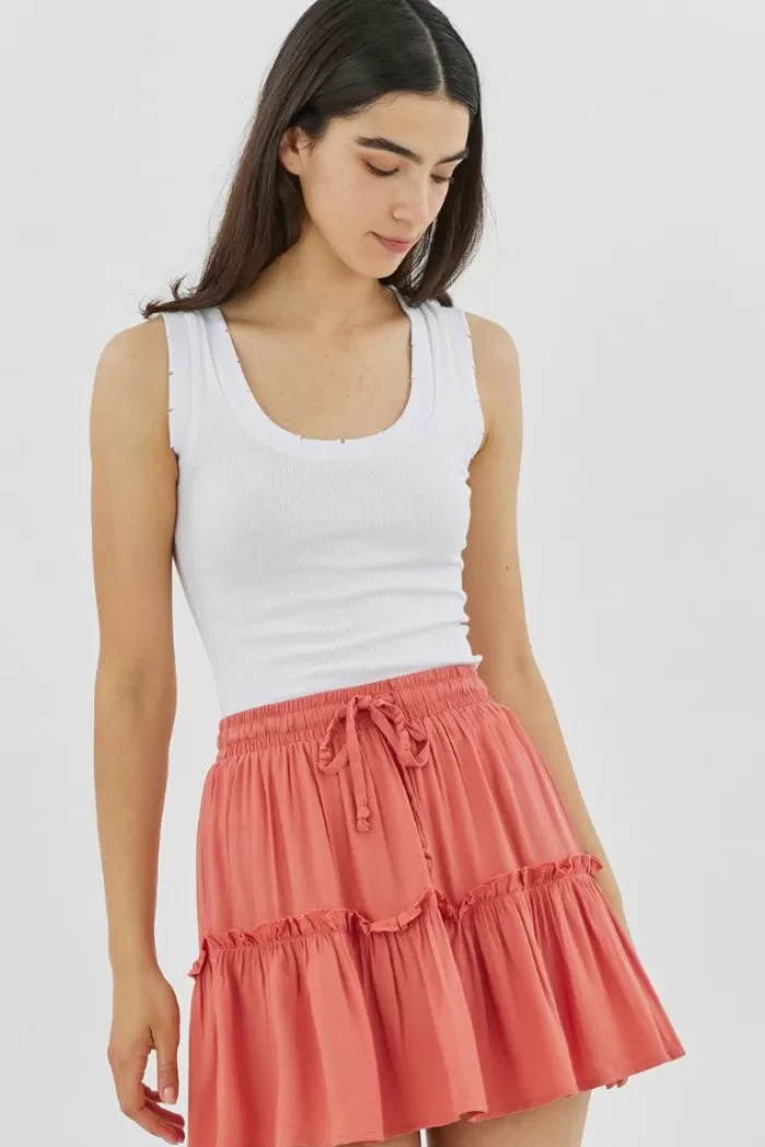 Silk & Salt sweet frill skirt - pink