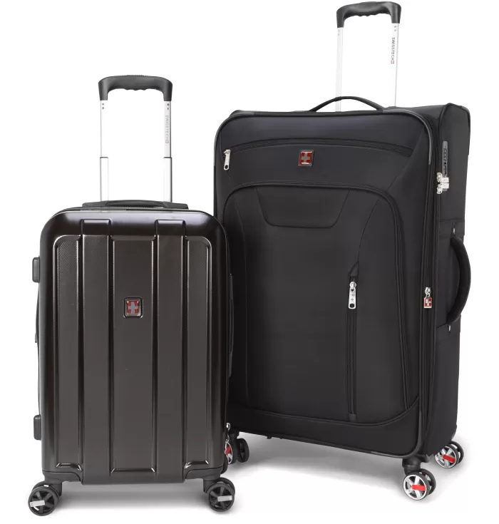 Silk & Salt SwissTech 2 Piece LuggaSet 29 Executive and Navigation 21 Black