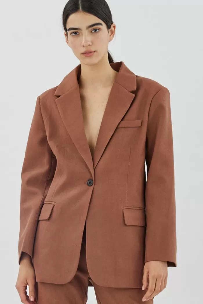 Silk & Salt the classic jacket - brown