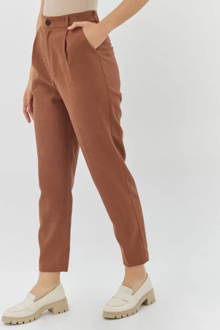 Silk & Salt the classic pants - brown