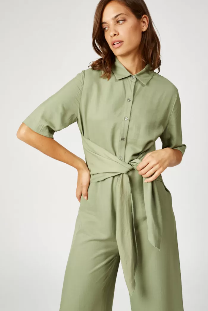 Silk & Salt the rubin jumpsuit- olive