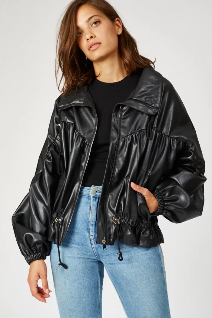 Silk & Salt the sandy jacket - black