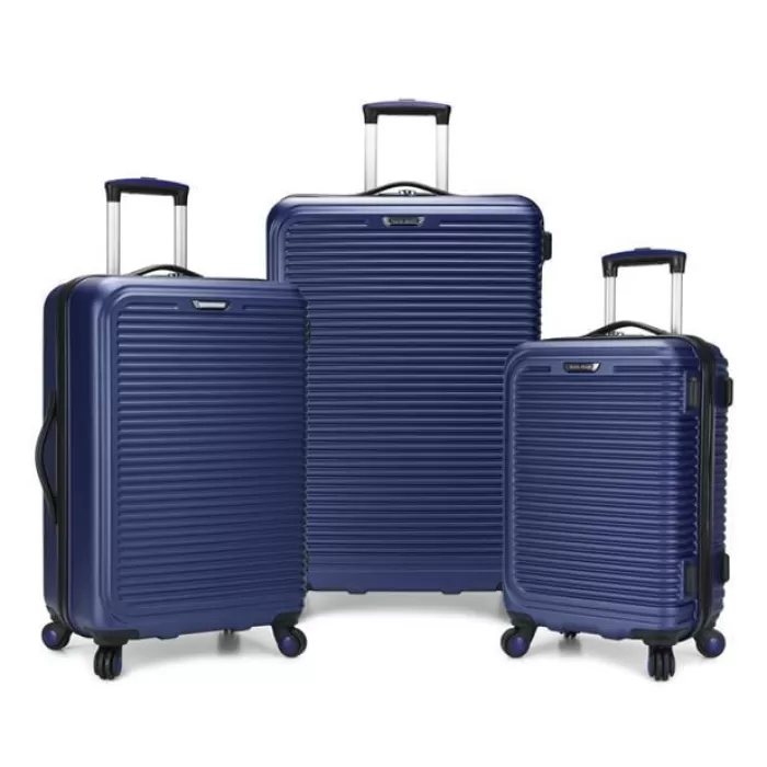 Silk & Salt Travel Select TS09094N Savannah 3 Piece Hardside Spinner LuggaSetampNavy