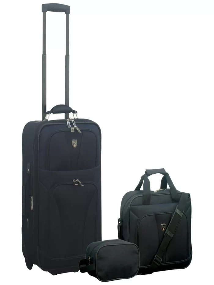 Silk & Salt Traveler's Club 3-Piece Expandable Rolling Carry-On Value Set