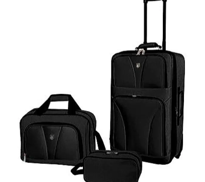 Silk & Salt Traveler's Club 3-Piece Expandable Rolling Carry-On Value Set