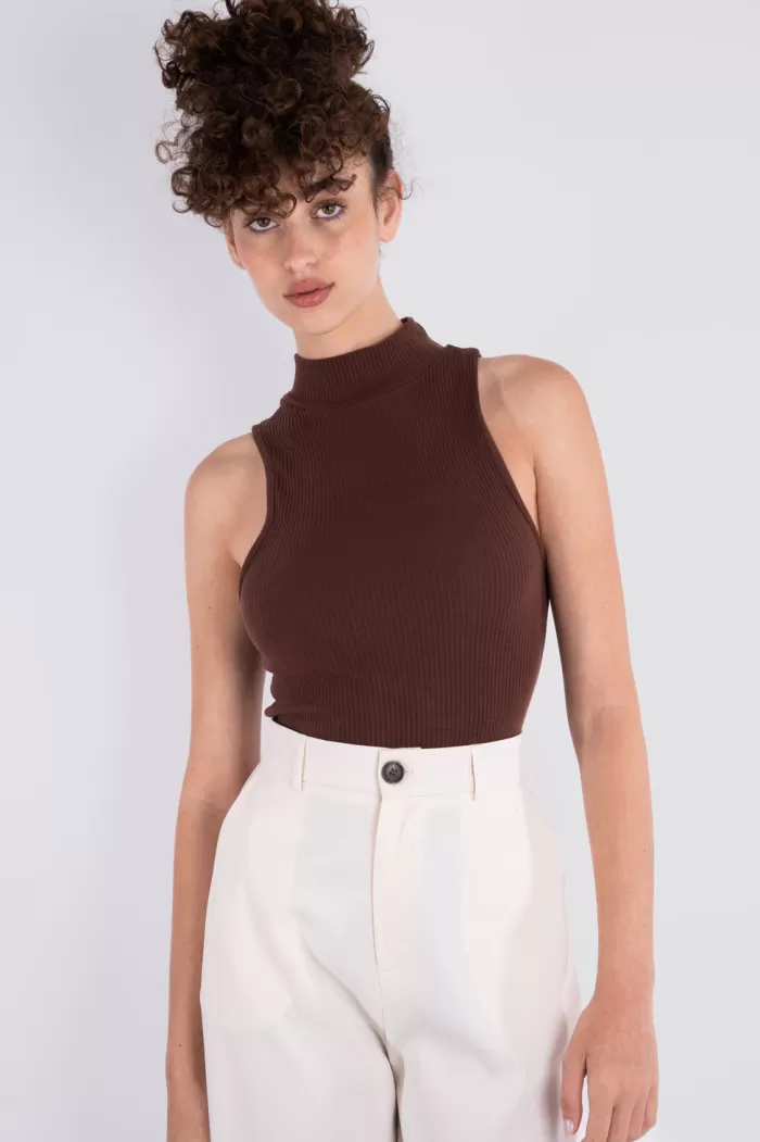 Silk & Salt turtleneck  - brown