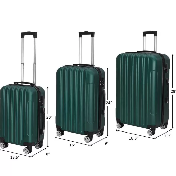 Silk & Salt UBesGoo 3Pcs Hardside Spinner Suitcase Luggawith Wheels