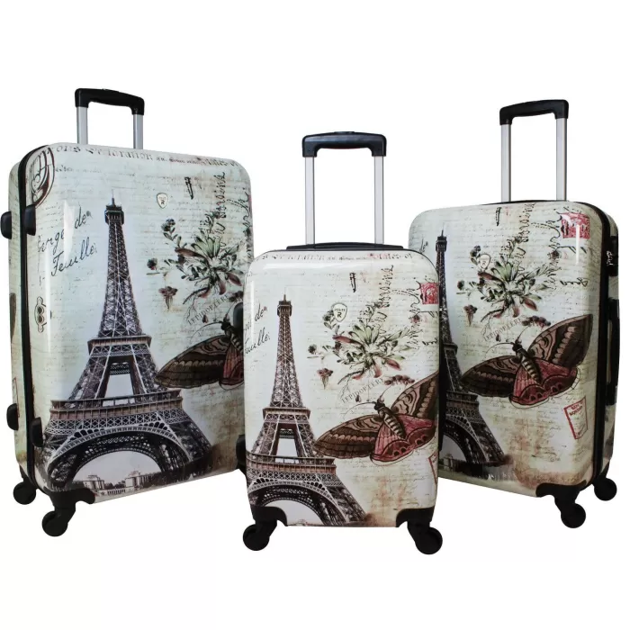 Silk & Salt World Traveler Destinations 3-Piece Hardside Spinner LuggaSet - Paris